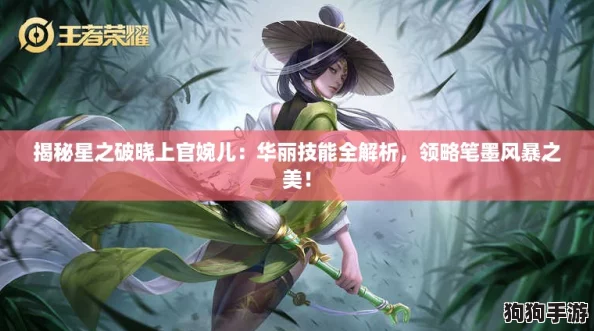揭秘星之破晓上官婉儿：华丽技能全解析，领略笔墨风暴之美！