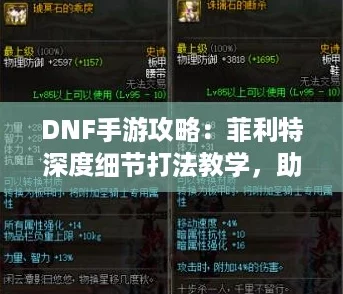 DNF手游攻略：菲利特深度细节打法教学，助你战场制霸
