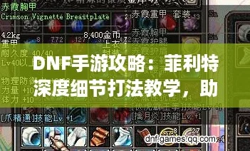 DNF手游攻略：菲利特深度细节打法教学，助你战场制霸