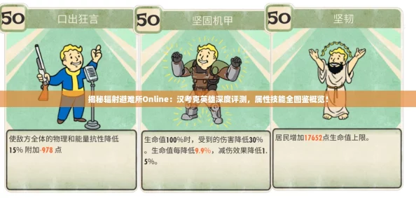 揭秘辐射避难所Online：汉考克英雄深度评测，属性技能全图鉴概览！
