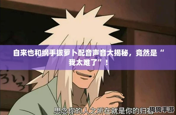 自来也和纲手拔萝卜配音声音大揭秘，竟然是“我太难了”！