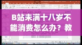B站未满十八岁不能消费怎么办？教你如何用“打工人”身份巧妙避坑！