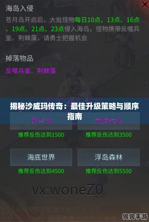 揭秘沙威玛传奇：最佳升级策略与顺序指南