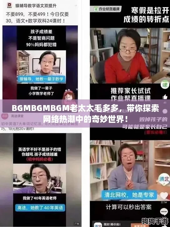 BGMBGMBGM老太太毛多多,带你探索网络热潮中的奇妙世界! BGMBGMBGM老太太毛多多,带你探索网络热潮中的奇妙世界!