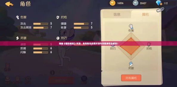 揭秘《猫和老鼠》手游：布奇角色深度评测与技能属性全解析！