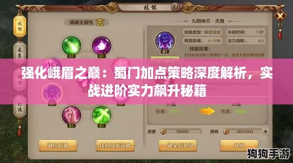 强化峨眉之巅:蜀门加点策略深度解析,实战进阶实力飙升秘籍 强化峨眉之巅:蜀门加点策略深度解析,实战进阶实力飙升秘籍