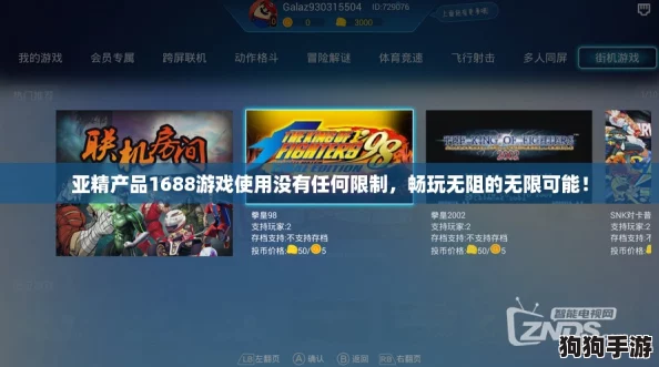 亚精产品1688游戏使用没有任何限制，畅玩无阻的无限可能！