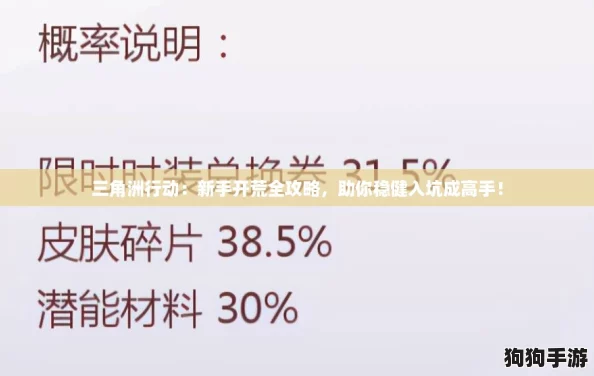 三角洲行动：新手开荒全攻略，助你稳健入坑成高手！