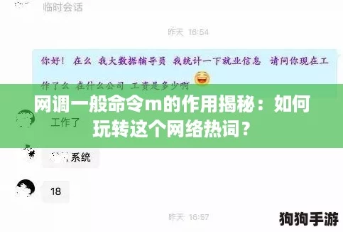 网调一般命令m的作用揭秘：如何玩转这个网络热词？