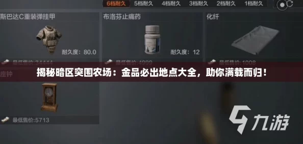 揭秘暗区突围农场：金品必出地点大全，助你满载而归！