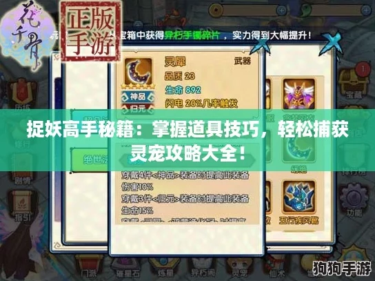 捉妖高手秘籍：掌握道具技巧，轻松捕获灵宠攻略大全！