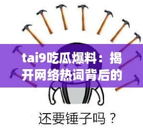 tai9吃瓜爆料:揭开网络热词背后的真相与故事 tai9吃瓜爆料:揭开网络热词背后的真相与故事