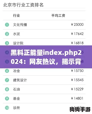 黑料正能量index.php2024：网友热议，揭示背后真相与积极影响的完美结合