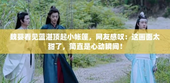 魏婴看见蓝湛顶起小帐篷，网友感叹：这画面太甜了，简直是心动瞬间！