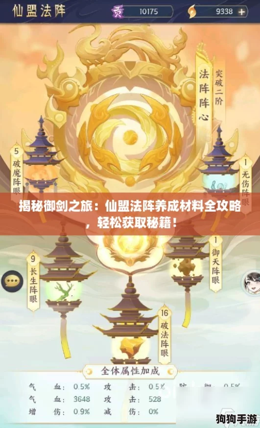 揭秘御剑之旅:仙盟法阵养成材料全攻略,轻松获取秘籍! 揭秘御剑之旅:仙盟法阵养成材料全攻略,轻松获取秘籍!