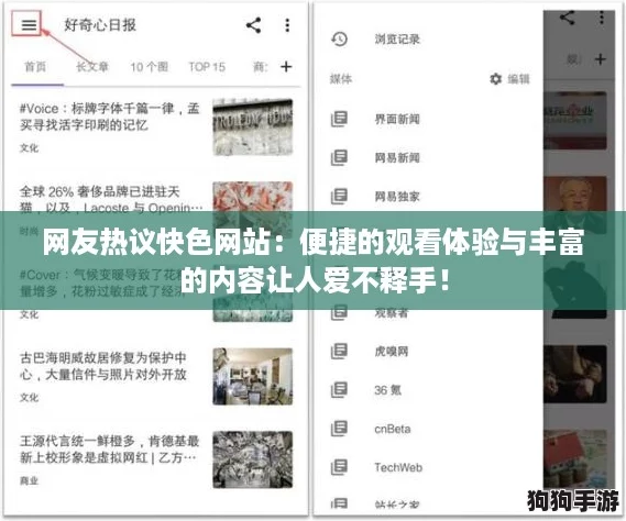 网友热议快色网站：便捷的观看体验与丰富的内容让人爱不释手！