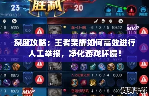 深度攻略：王者荣耀如何高效进行人工举报，净化游戏环境！