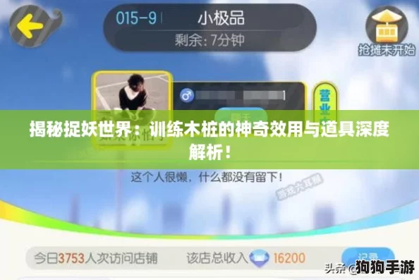 揭秘捉妖世界：训练木桩的神奇效用与道具深度解析！
