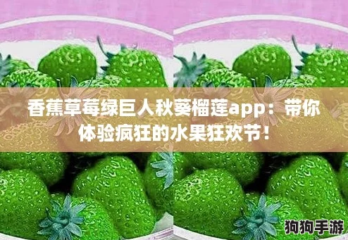 香蕉草莓绿巨人秋葵榴莲app：带你体验疯狂的水果狂欢节！
