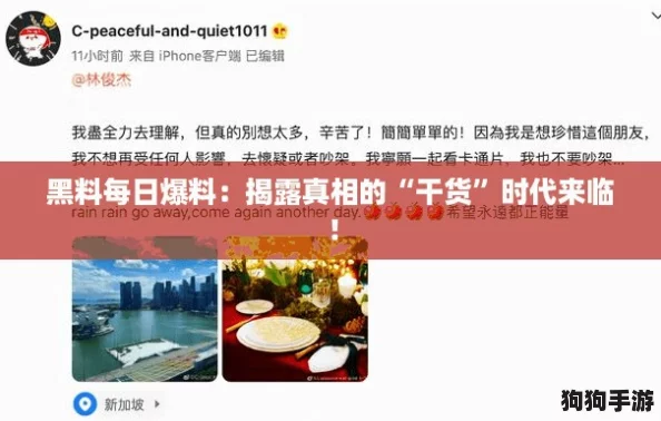 黑料每日爆料：揭露真相的“干货”时代来临！
