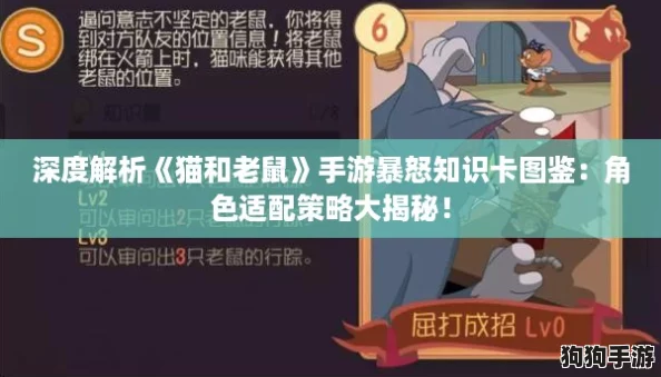 深度解析《猫和老鼠》手游暴怒知识卡图鉴:角色适配策略大揭秘! 深度解析《猫和老鼠》手游暴怒知识卡图鉴:角色适配策略大揭秘!
