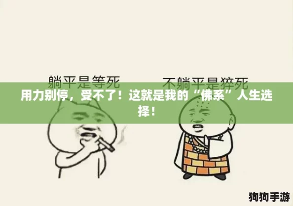 用力别停,受不了!这就是我的“佛系”人生选择! 用力别停,受不了!这就是我的“佛系”人生选择!