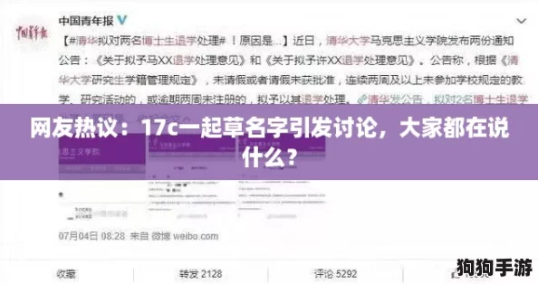网友热议：17c一起草名字引发讨论，大家都在说什么？