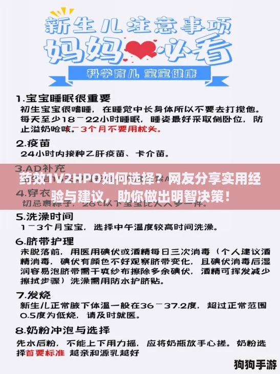 药效1V2HPO如何选择？网友分享实用经验与建议，助你做出明智决策！