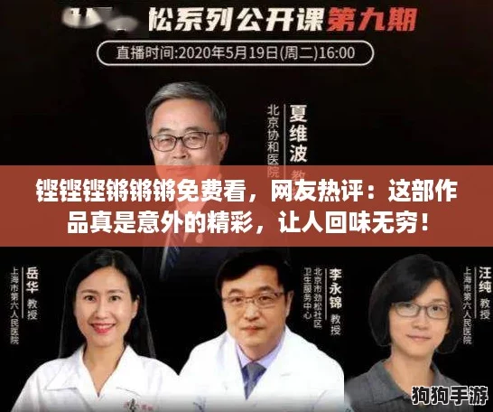 铿铿铿锵锵锵免费看，网友热评：这部作品真是意外的精彩，让人回味无穷！