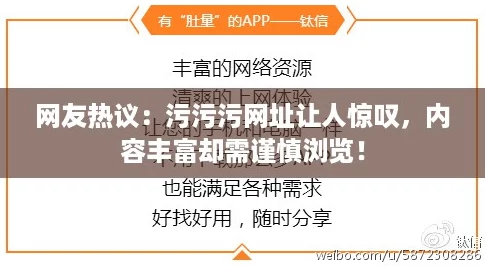 网友热议：污污污网址让人惊叹，内容丰富却需谨慎浏览！