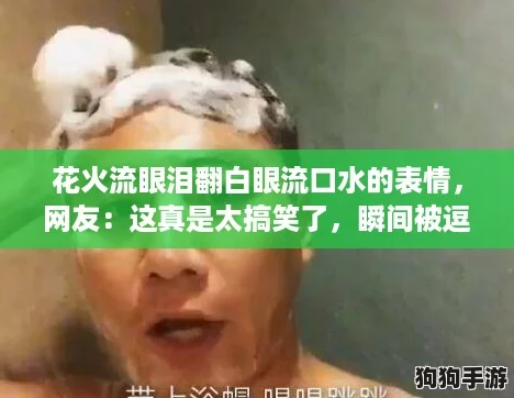 花火流眼泪翻白眼流口水的表情，网友：这真是太搞笑了，瞬间被逗乐！