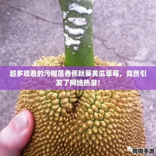 超多观看的污榴莲香蕉秋葵黄瓜草莓，竟然引发了网络热潮！