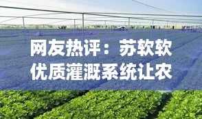 网友热评:苏软软优质灌溉系统让农田更生机勃勃,提升作物产量的好帮手! 网友热评:苏软软优质灌溉系统让农田更生机勃勃,提升作物产量的好帮手!