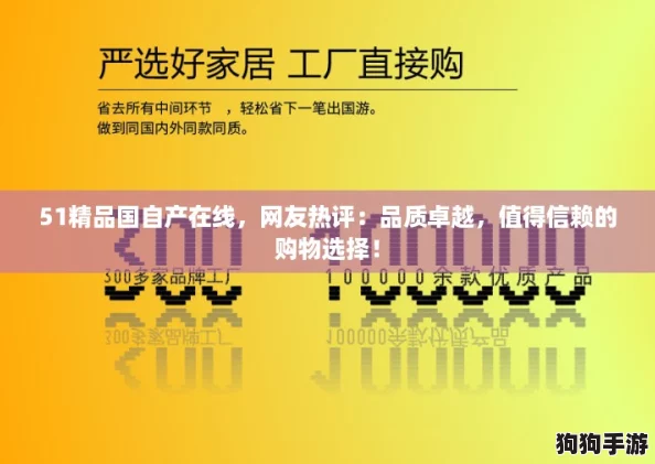 51精品国自产在线，网友热评：品质卓越，值得信赖的购物选择！