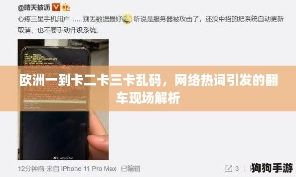 欧洲一到卡二卡三卡乱码，网络热词引发的翻车现场解析