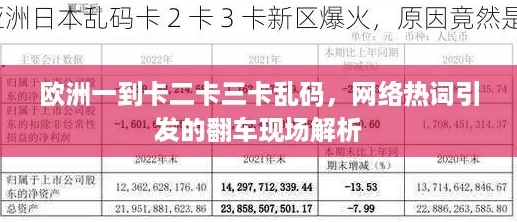 欧洲一到卡二卡三卡乱码,网络热词引发的翻车现场解析 欧洲一到卡二卡三卡乱码,网络热词引发的翻车现场解析