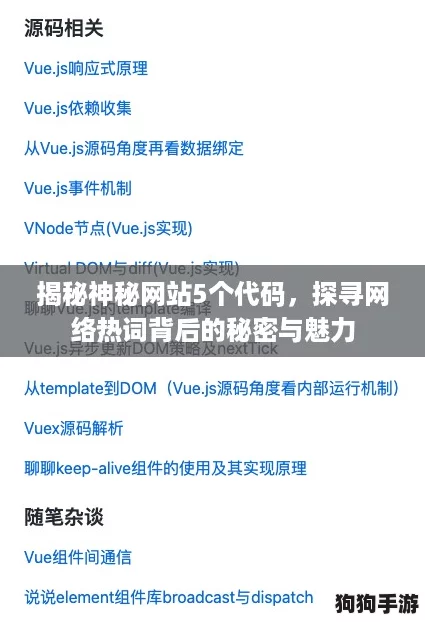 揭秘神秘网站5个代码，探寻网络热词背后的秘密与魅力