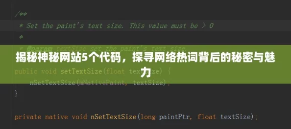揭秘神秘网站5个代码,探寻网络热词背后的秘密与魅力 揭秘神秘网站5个代码,探寻网络热词背后的秘密与魅力