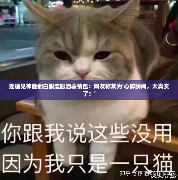 瑶遇见神鹿翻白眼流眼泪表情包：网友称其为‘心碎瞬间，太真实了！’