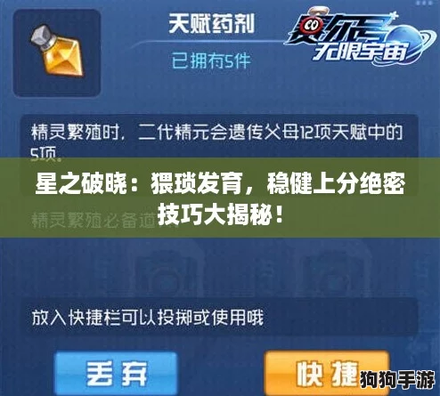 星之破晓:猥琐发育,稳健上分绝密技巧大揭秘! 星之破晓:猥琐发育,稳健上分绝密技巧大揭秘!
