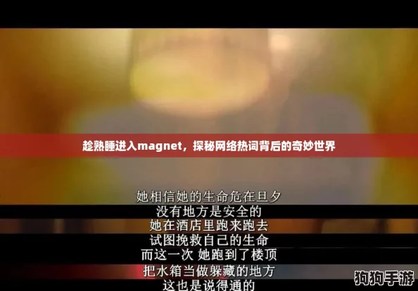 趁熟睡进入magnet,探秘网络热词背后的奇妙世界 趁熟睡进入magnet,探秘网络热词背后的奇妙世界
