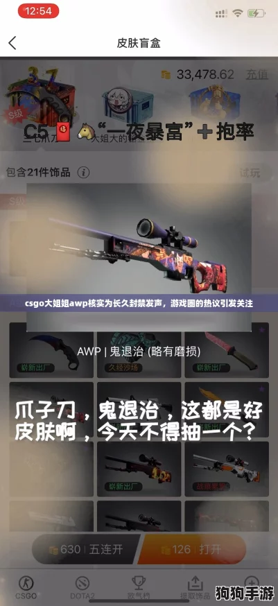 csgo大姐姐awp核实为长久封禁发声，游戏圈的热议引发关注