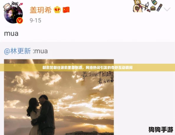 朝俞贺朝往谢俞里面倒酒，网络热词引发的奇妙互动瞬间