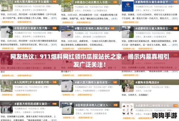网友热议：911爆料网红领巾瓜报站长之家，揭示内幕真相引发广泛关注！