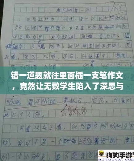 错一道题就往里面插一支笔作文，竟然让无数学生陷入了深思与反思！