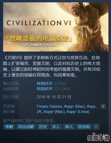 Steam平台《文明VI》典藏版:尊享内容,策略盛宴等你开启! Steam平台《文明VI》典藏版:尊享内容,策略盛宴等你开启!
