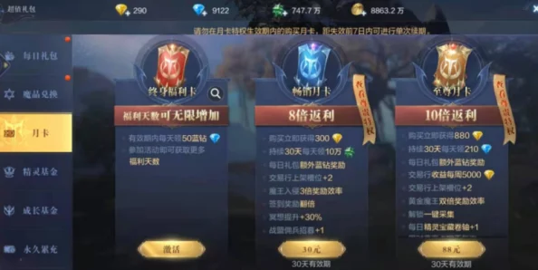 尊享傲世传奇：寻宝奇境VIP特权指南，最新充值档位解锁豪华之旅！