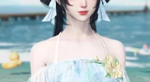 逆水寒手游：晴岸涛吟泳装实机展示，碧波荡漾间尽显古风韵味与水上轻功之美