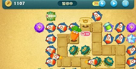 《保卫萝卜4》挑战法老遗迹：第43关智慧布局与强力道具结合通关策略解析